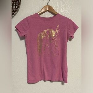 Cat & Jack Light Purple Tshirt Gold Unicorn